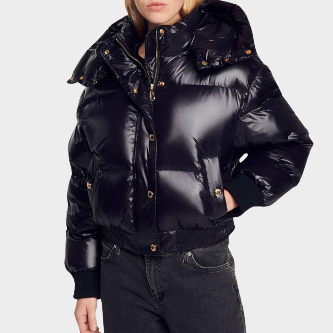 SANDRO Puffy Jacket Black Women