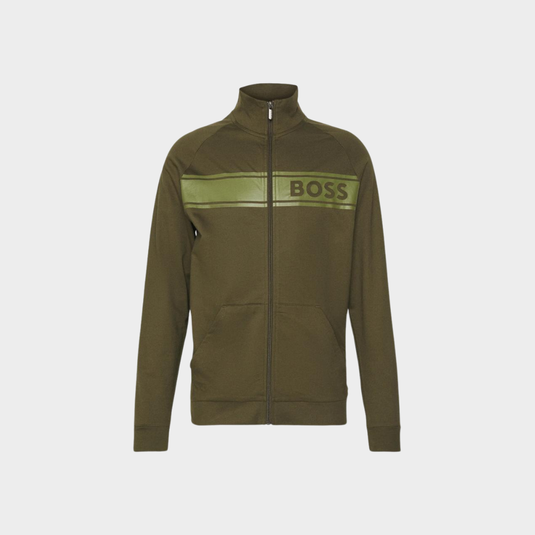 BOSS Full Zip Sweatshirt Dark Green