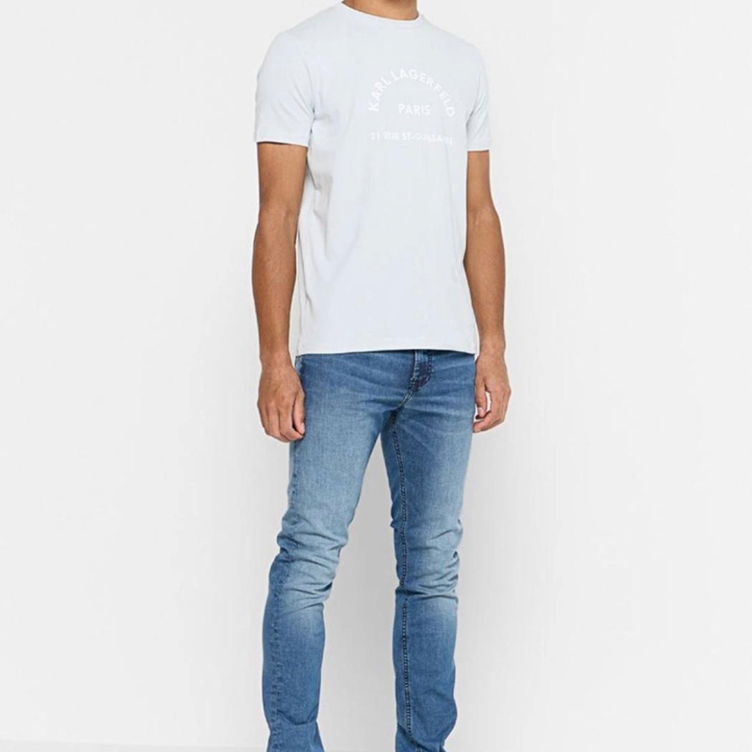 Karl Lagerfeld Printed Logo T-shirt - Light Blue