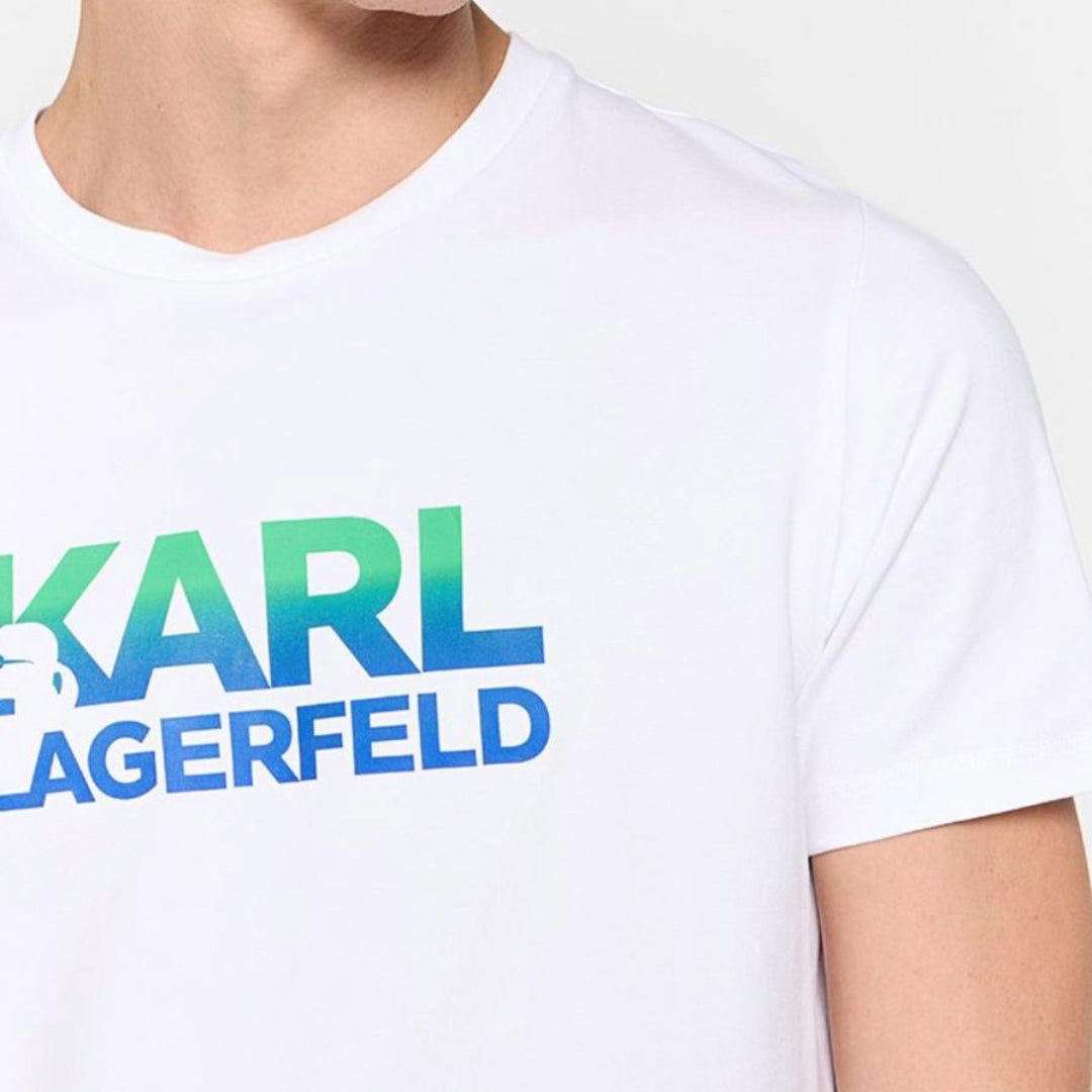 Karl Lagerfeld T-shirt Colored Logo - White