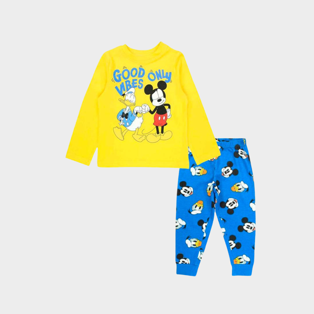 Pyjama Disney Mickey & Donald Yellow & Blue