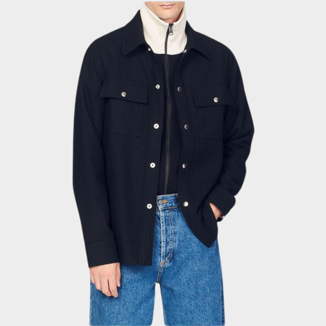 SANDRO Overshirt Black Men