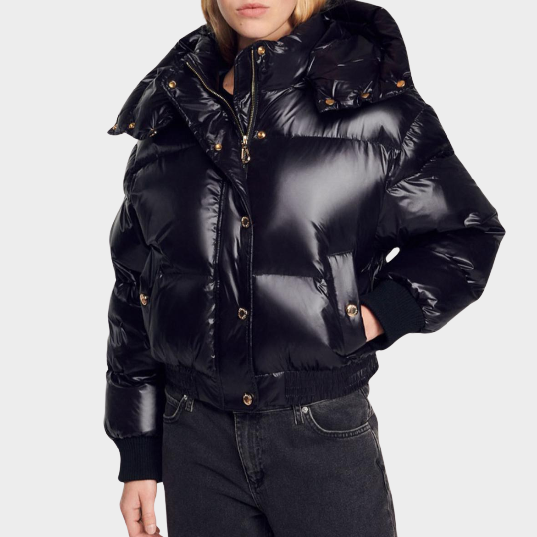 SANDRO Puffy Jacket Black - Women