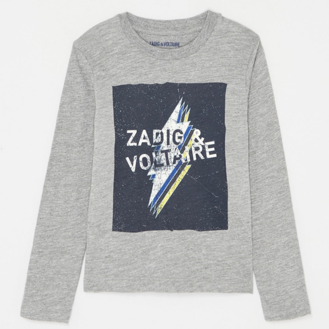 Z&V T-shirt - Grey Long Sleeves Girls